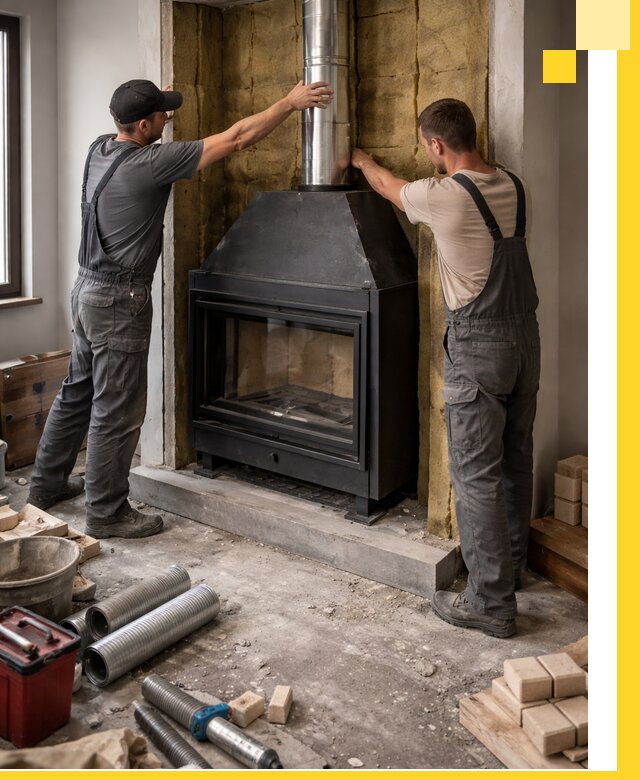 Изготовление и монтаж закрытых каминов в Моршанске под ключ