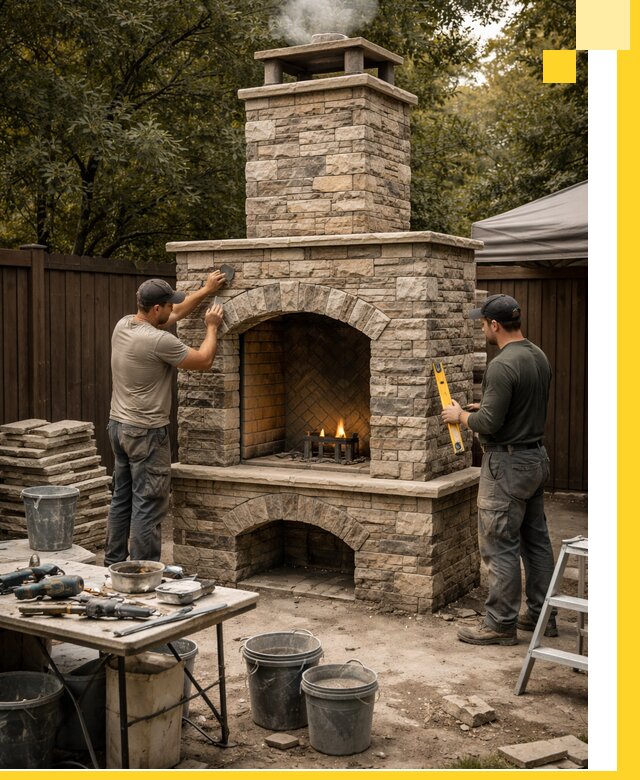 Проектирование и установка уличных каминов в Моршанске