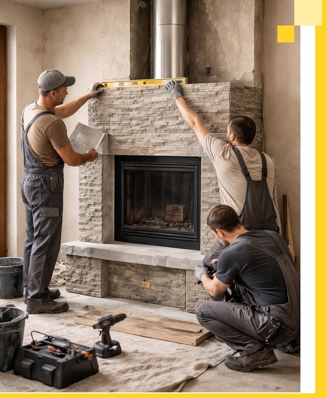 Профессиональный монтаж каминов под ключ в Моршанске для дома