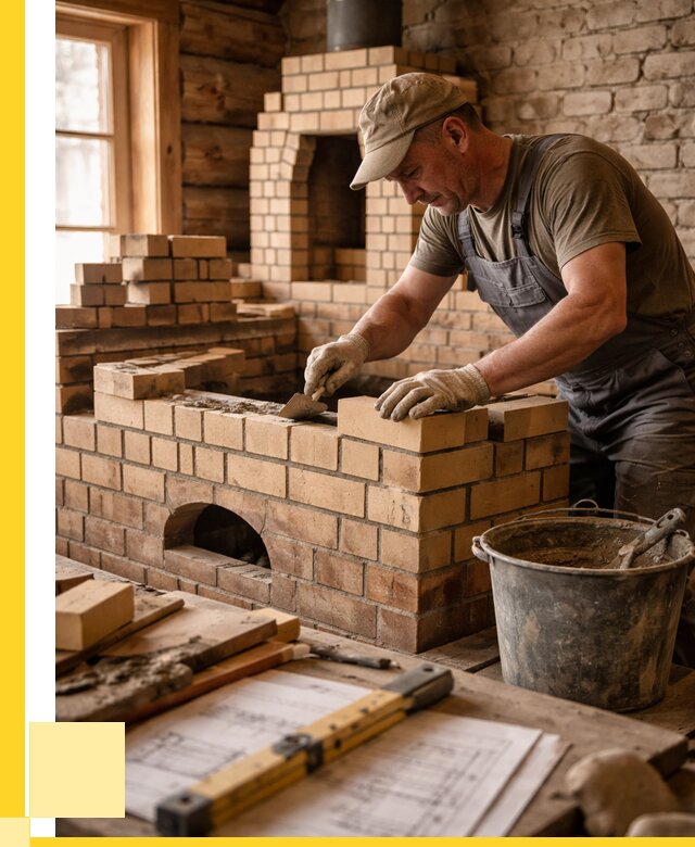 Кладка печей из кирпича в Моршанске цены от 31155 р. - ЭриданМрш