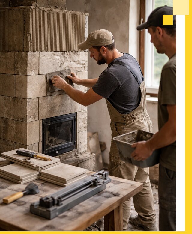 Профессиональная облицовка печей в Моршанске: керамика и камень