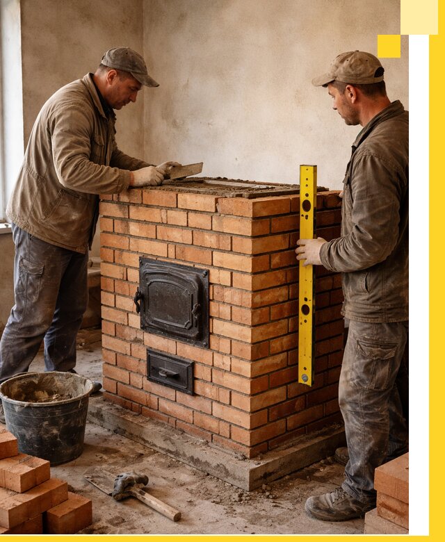 Отопительные печи под ключ в Моршанске, установка и сборка