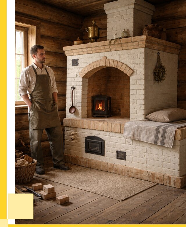 Русские печи с лежанкой под ключ в Моршанске от 155775 р. ЭриданМрш