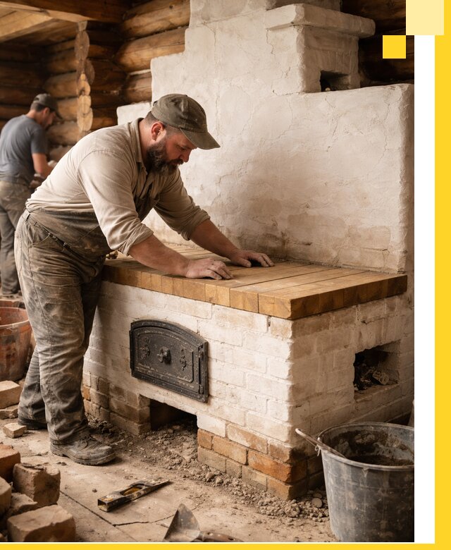 Проектирование и установка русской печи с лежанкой в Моршанске