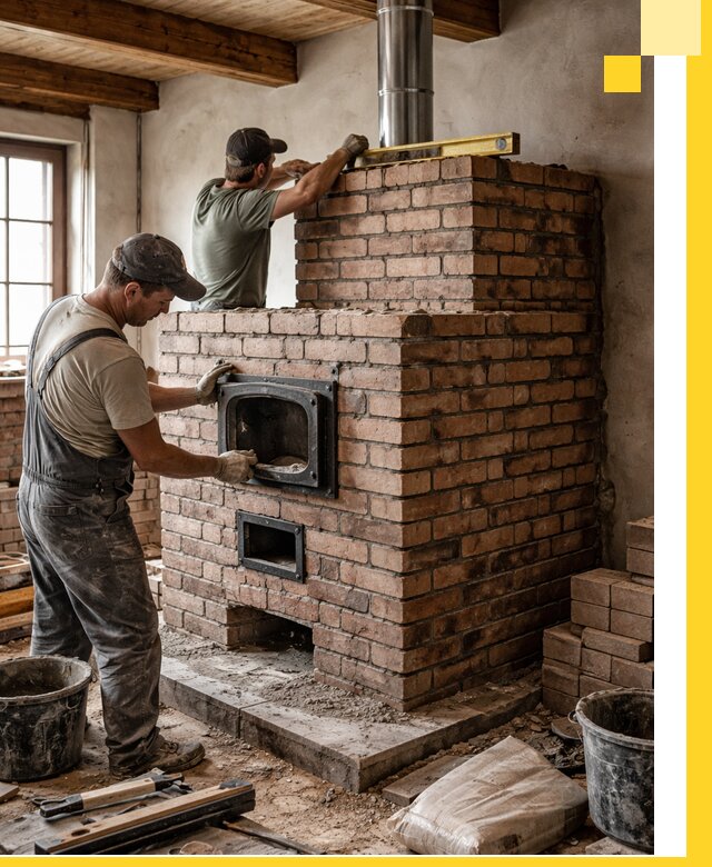 Печи для загородного дома под ключ в Моршанске — монтаж и сервис