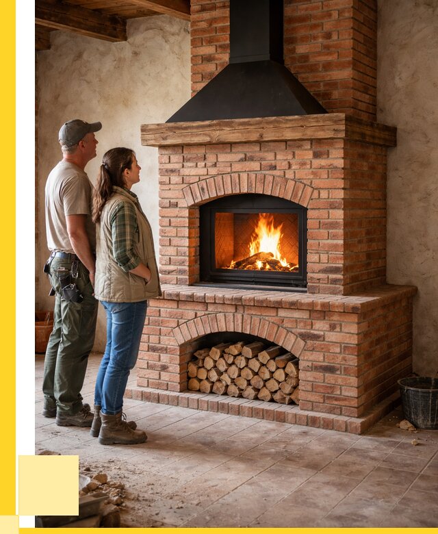 Печи камины из кирпича в Моршанске от 124620 р. | ЭриданМрш