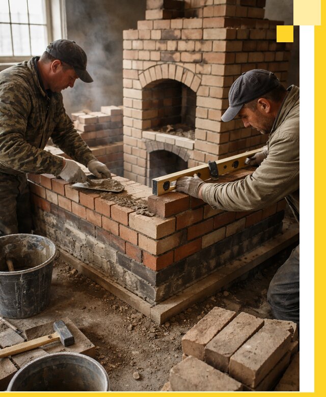 Изготовление и монтаж печей и каминов из кирпича в Моршанске