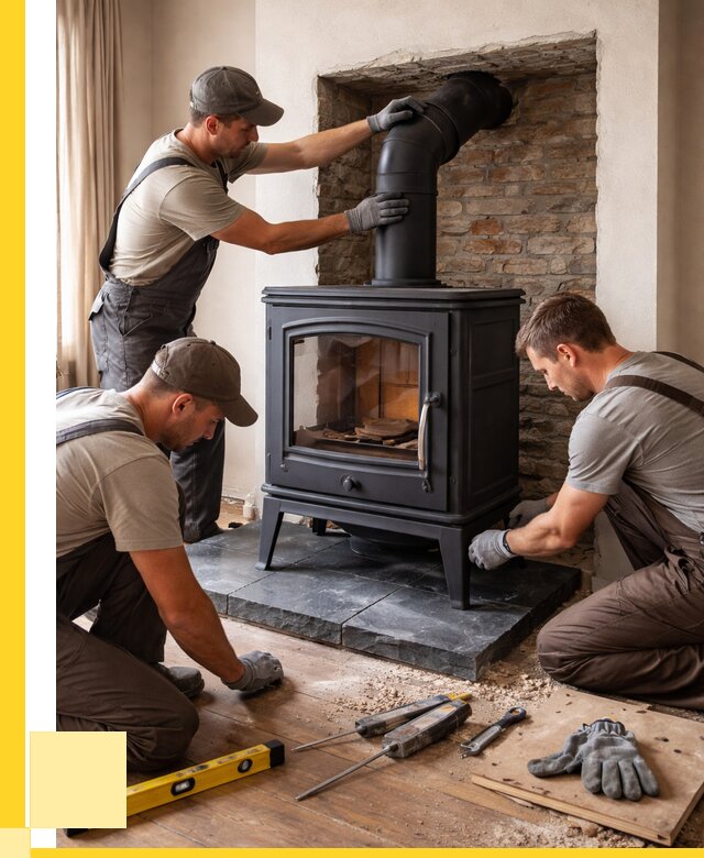 Монтаж печи камина в частном доме в Моршанске от 25963 р. | ЭриданМрш