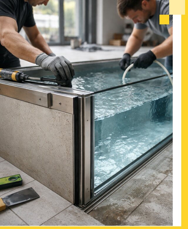 Проектирование и монтаж стеклянных бассейнов в Моршанске