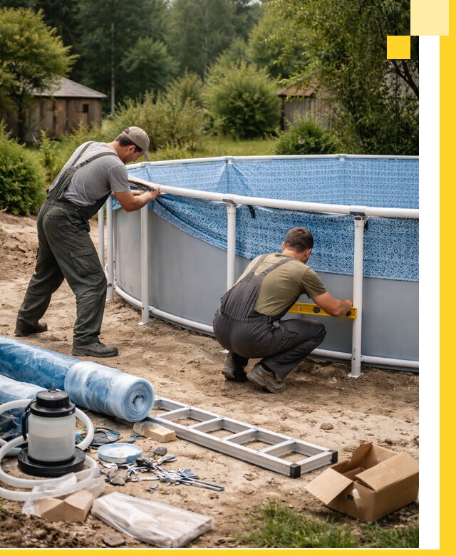 Установка и монтаж каркасных бассейнов в Моршанске под ключ