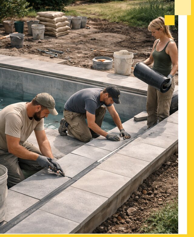 Строительство и монтаж уличных бассейнов под ключ в Моршанске