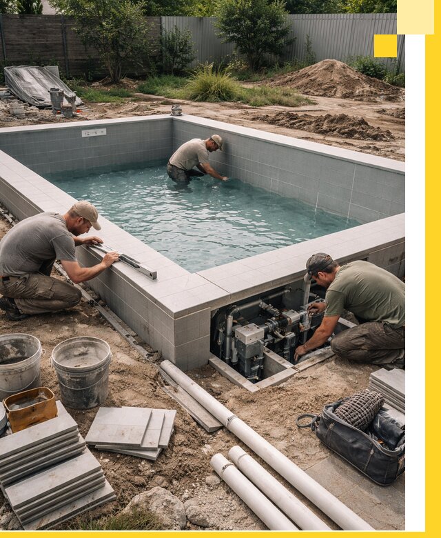 Строительство и монтаж бассейнов для дачи под ключ в Моршанске