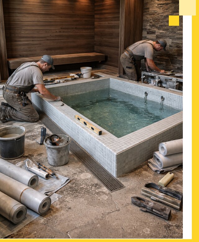 Установка и строительство бассейнов для сауны в Моршанске