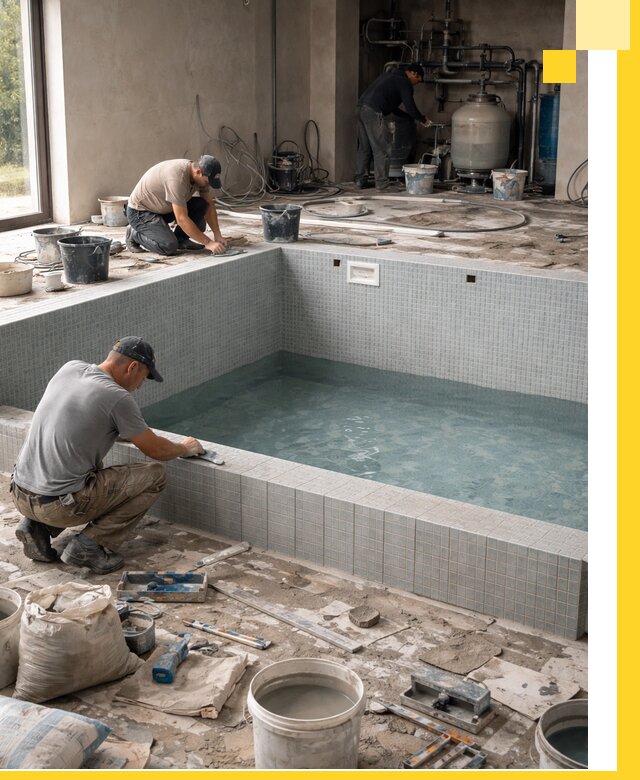 Строительство и монтаж бассейнов в помещении в Моршанске