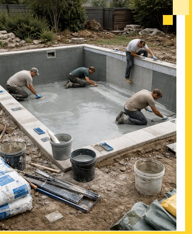 Изготовление и монтаж чаши бассейна под ключ в Моршанске