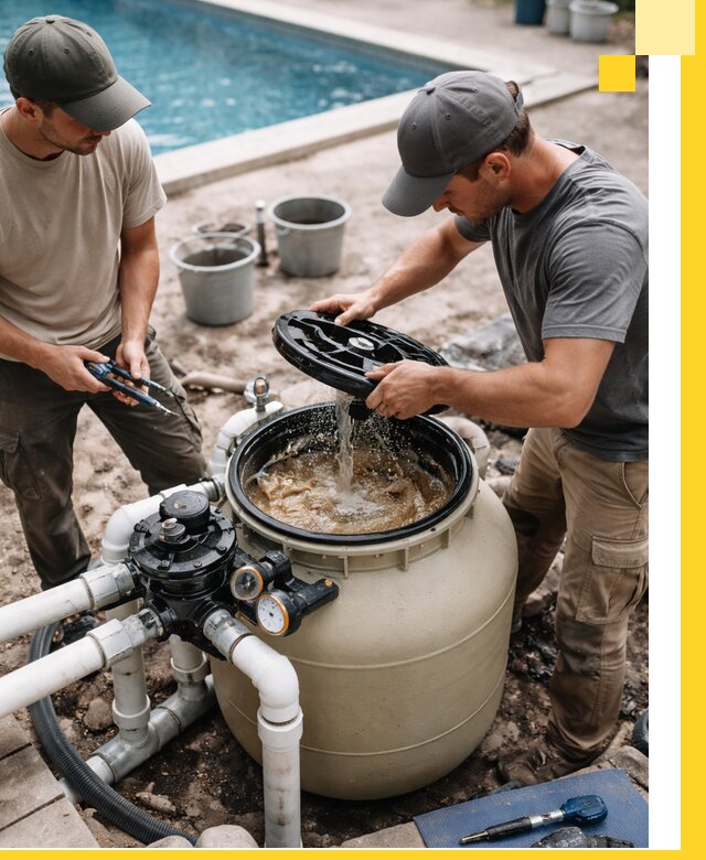 Установка и обслуживание песочных фильтров для бассейнов в Моршанске