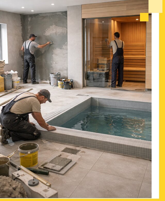 Проектирование и строительство сауны с бассейном в Моршанске