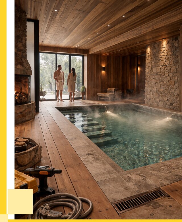 Проекты бань с бассейном под ключ в Моршанске от 77888 р., ЭриданМрш