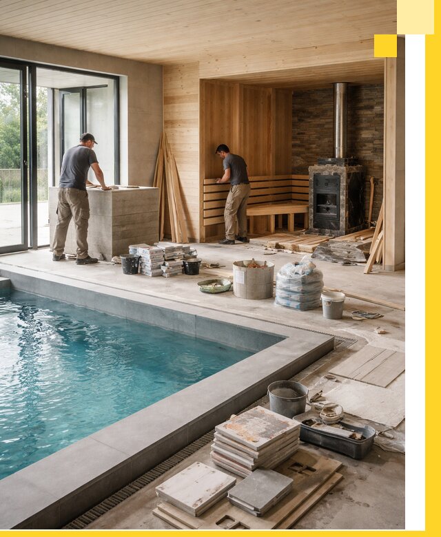 Проектирование и строительство бань с бассейном в Моршанске