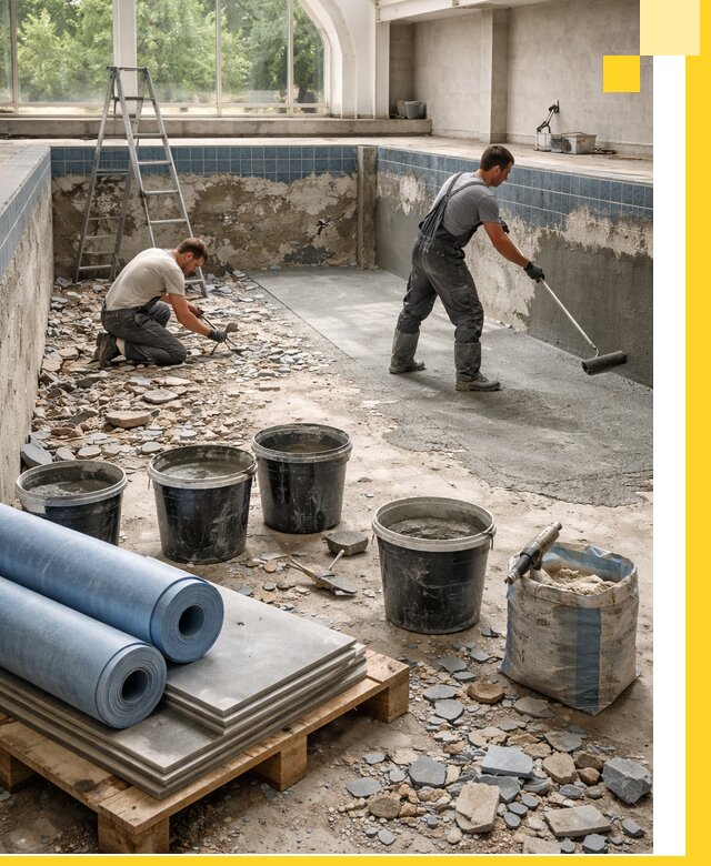 Реконструкция бассейнов в Моршанске: ремонт, гидроизоляция