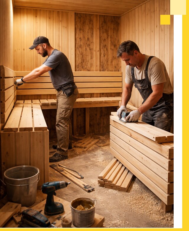 Профессиональный комплексный ремонт саун под ключ в Моршанске