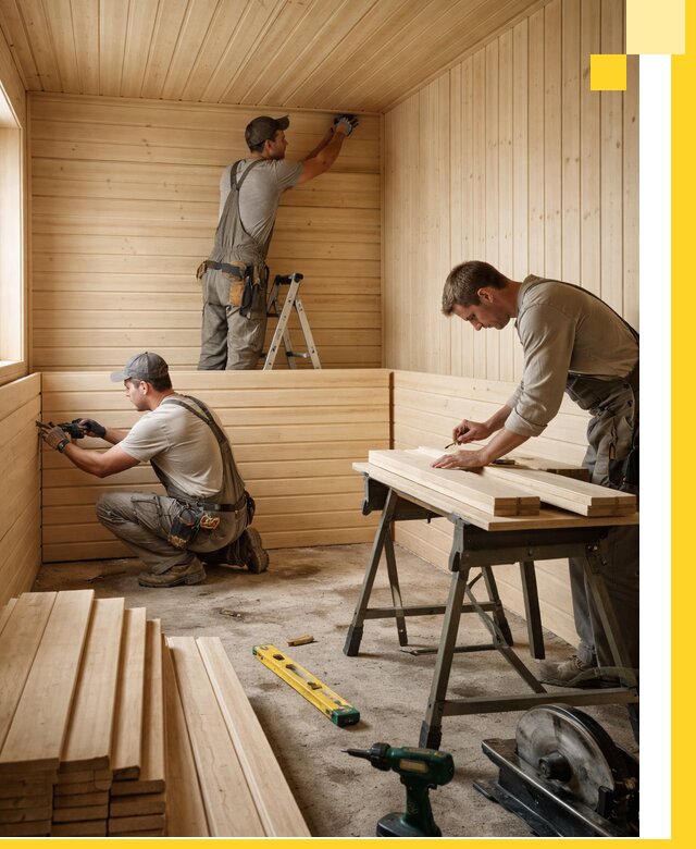 Обшивка саун в Моршанске из натуральной древесины под ключ