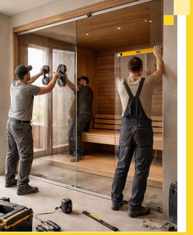 Производство и монтаж стеклянных саун под ключ в Моршанске