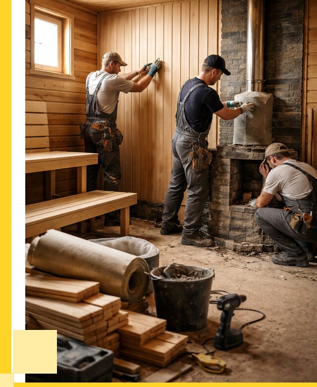 Ремонт бань под ключ в Моршанске от 46733 р. | ЭриданМрш