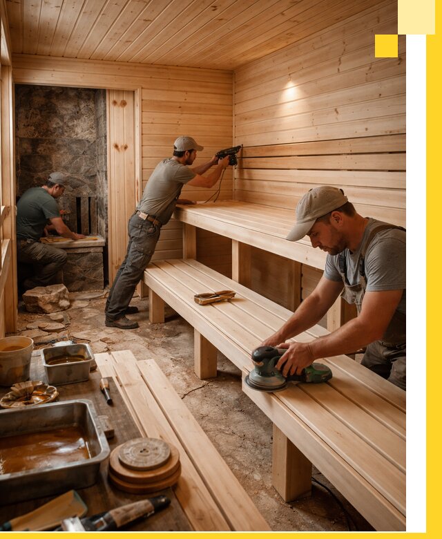 Профессиональная отделка бань в Моршанске под ключ, с гарантией