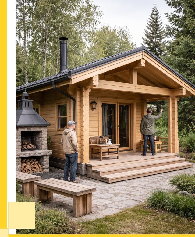 Деревянные бани под ключ в Моршанске от 467325 р. | ЭриданМрш