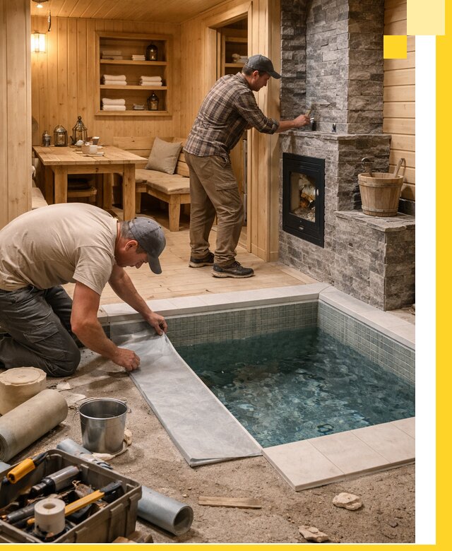 Строительство бань с комнатой отдыха под ключ в Моршанске