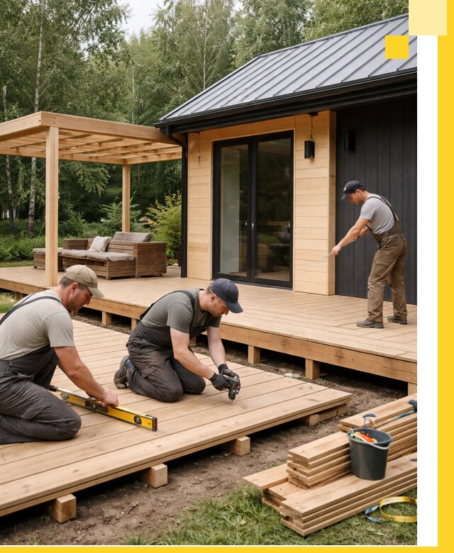 Строительство бань с террасой и бассейном под ключ в Моршанске