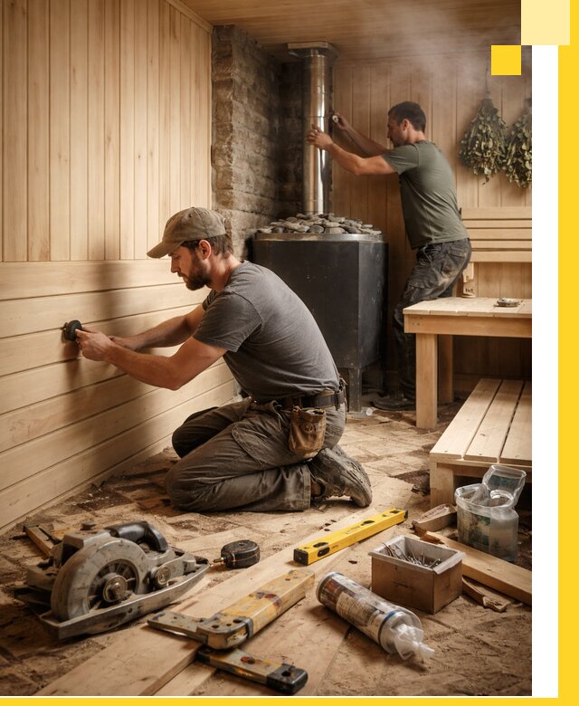 Полное строительство и оснащение парных под ключ в Моршанске