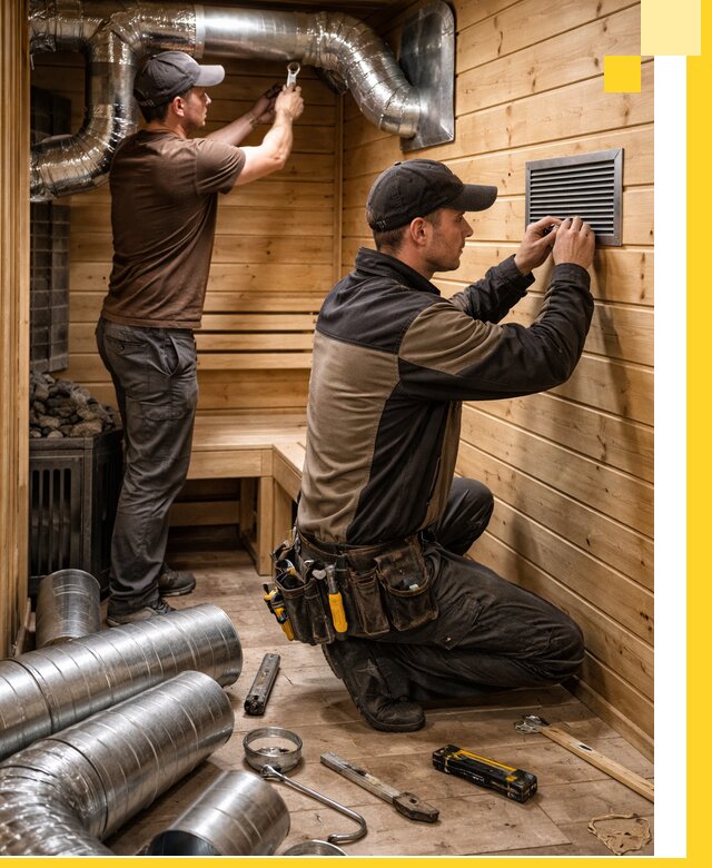 Проектирование и монтаж вентиляции бани в Моршанске под ключ