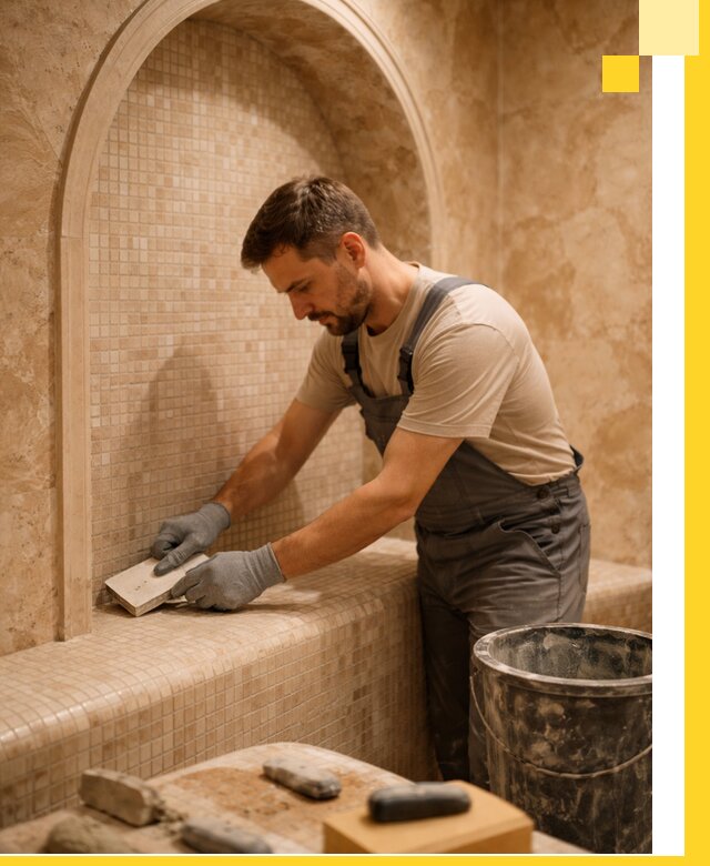 Профессиональная отделка хамамов с мозаикой под ключ в Моршанске